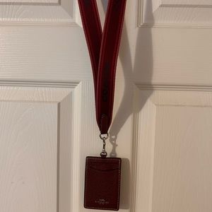 Coach Outlet ID Lanyard-Red